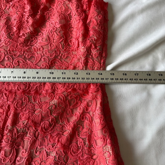 Ivanka Trump Lined Floral Lace Over Sheath Dress Pink 6 Wedding Guest Graduation - Picture 12 of 16